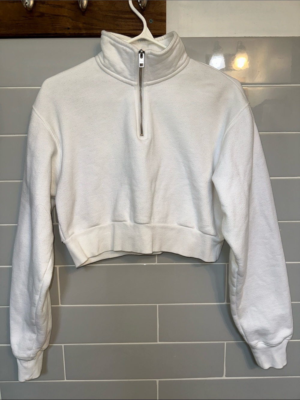 Aritzia TNA Cozy Fleece Perfect 1/4 Zip Sweat Shirt